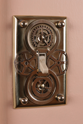 Illustration for article titled DIY Steampunk Light Switch Plates